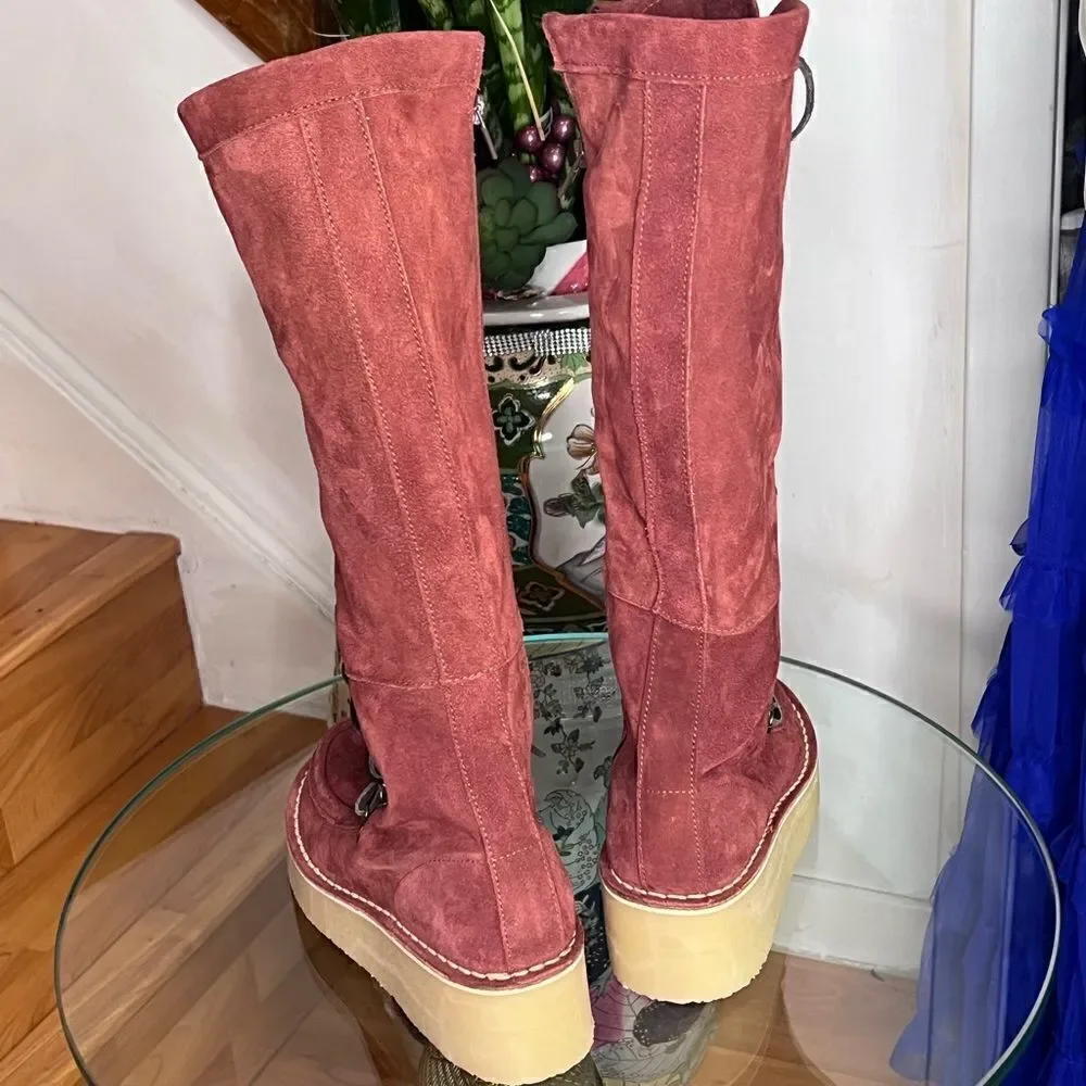 FREE PEOPLE Ava Tall Lace Up Boots